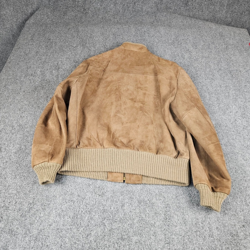 Startown Londontown Vintage Suede Bomber Jacket Men 40 Reg Tan Brown Made in USA - Picture 6 of 11